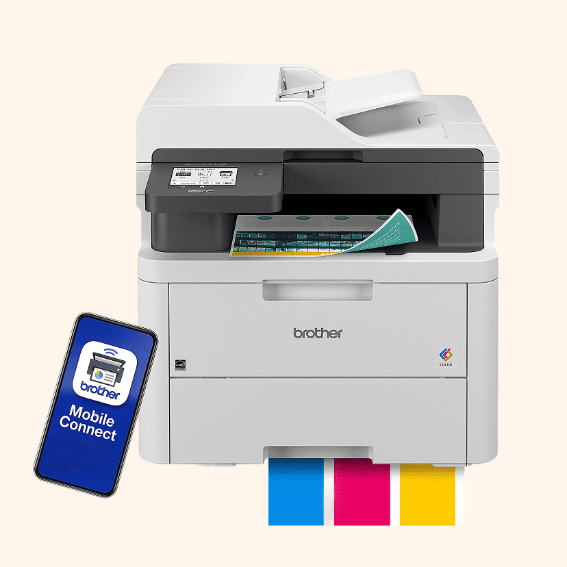 Brother MFC-L3720CDW Wireless Digital Color All-in-One Printer with Laser Quality Output and Refresh EZ Print Eligibility